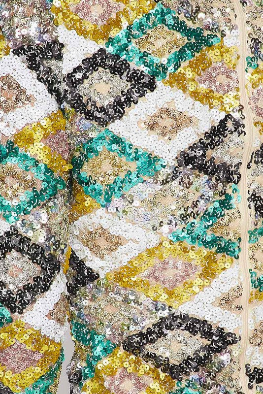 long sleeve sequin mini dress