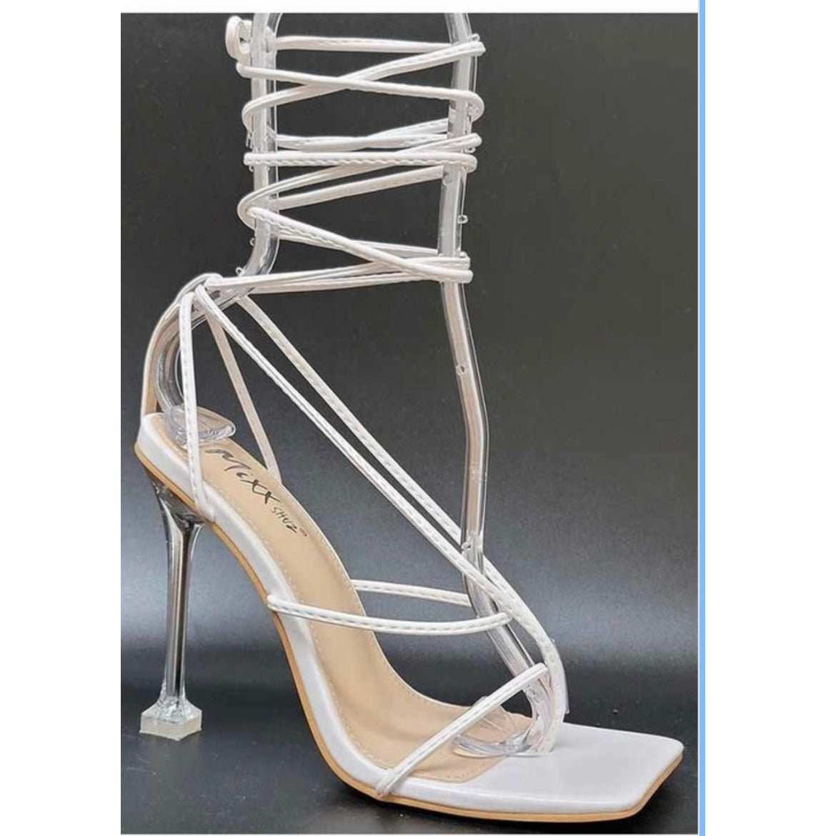 black ankle strap heels