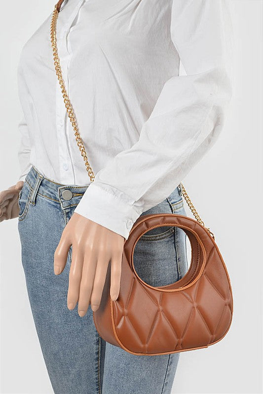 Carla Quilted Faux Leather Handle Bag