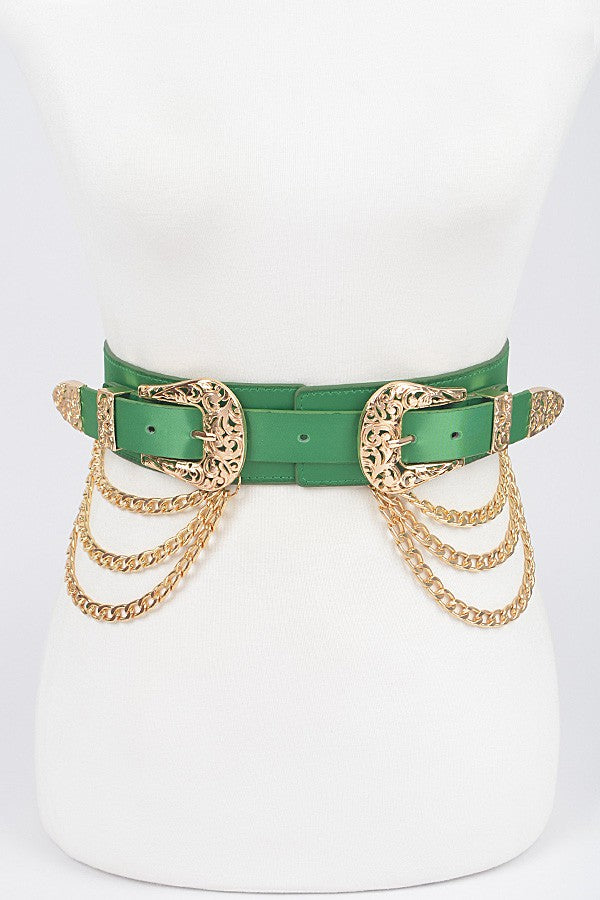 Nina Metal Chain Layered Belt – houseofeatl display picture 3