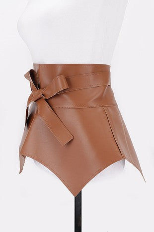 Faux Leather Skirt Belt - PB8490