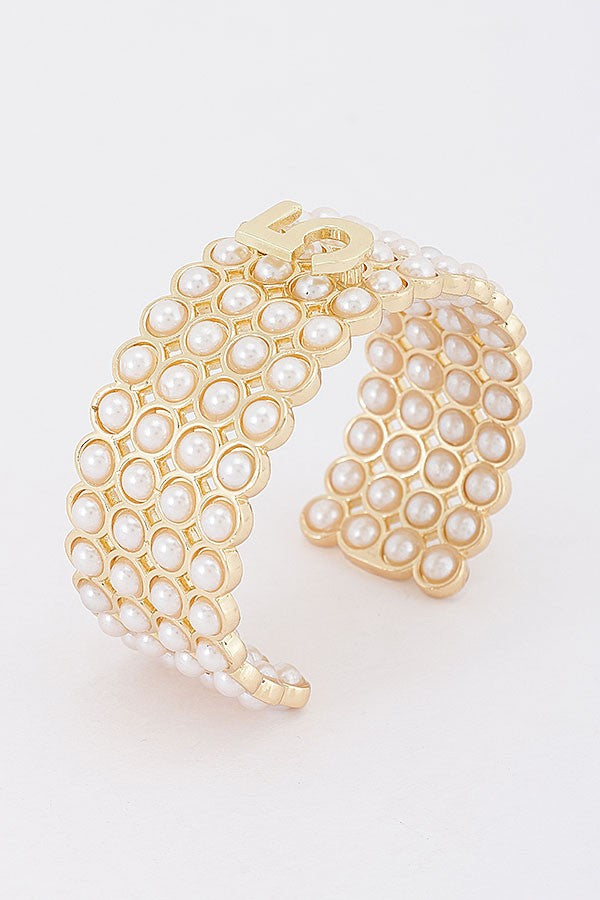 Pearl Toggle Clasp Bracelet - 005