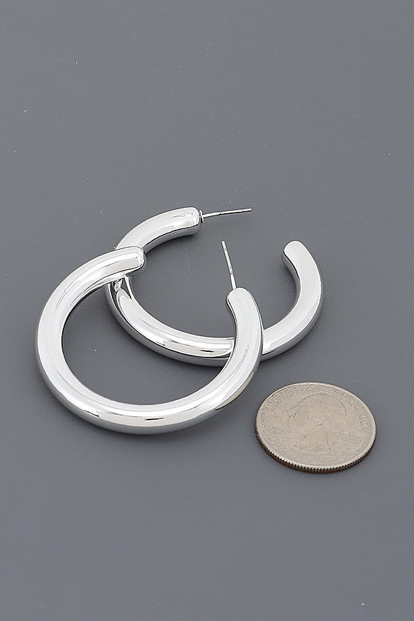 C Hoop Earrings - 002