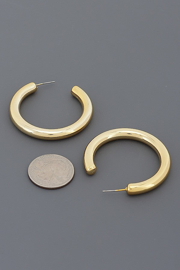 C Hoop Earrings - 002