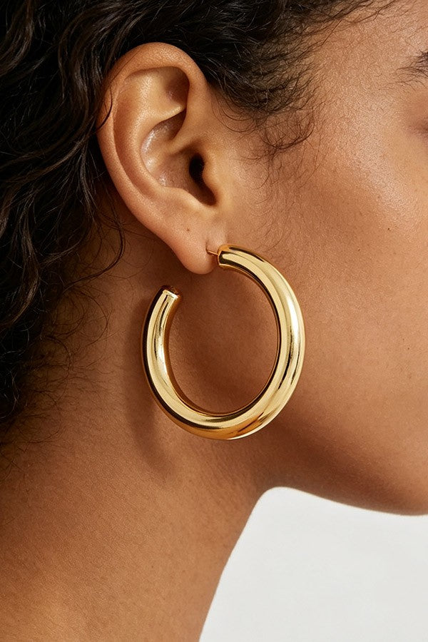 C Hoop Earrings - 002