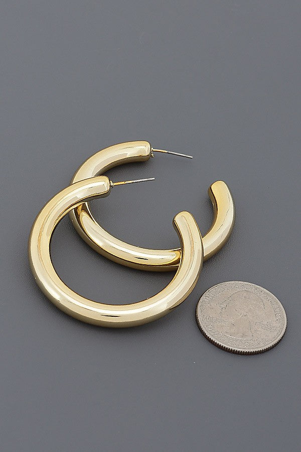 C Hoop Earrings - 002