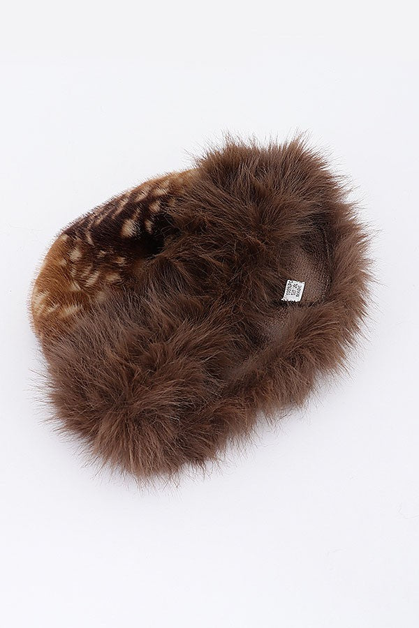 Faux Fur Trim Bucket Hat