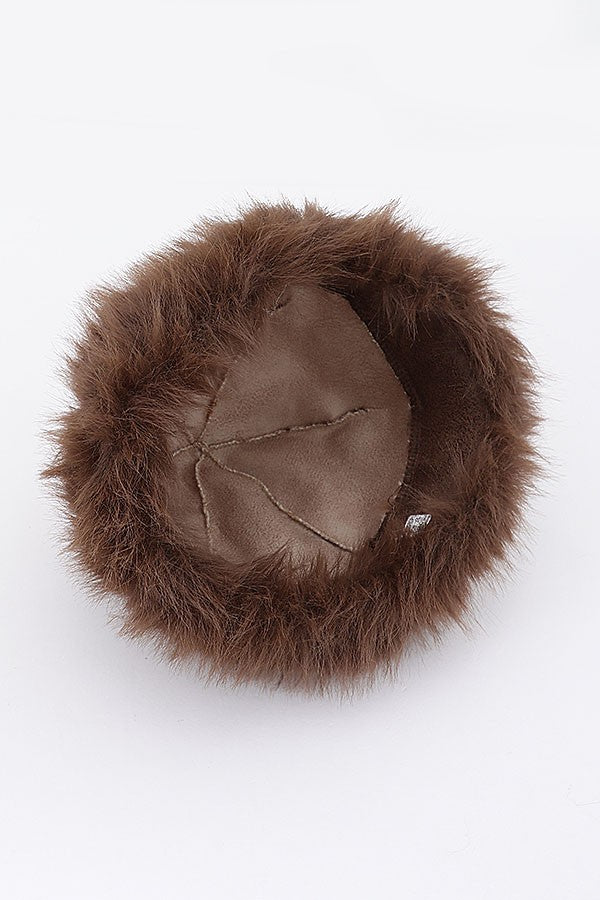 Faux Fur Trim Bucket Hat