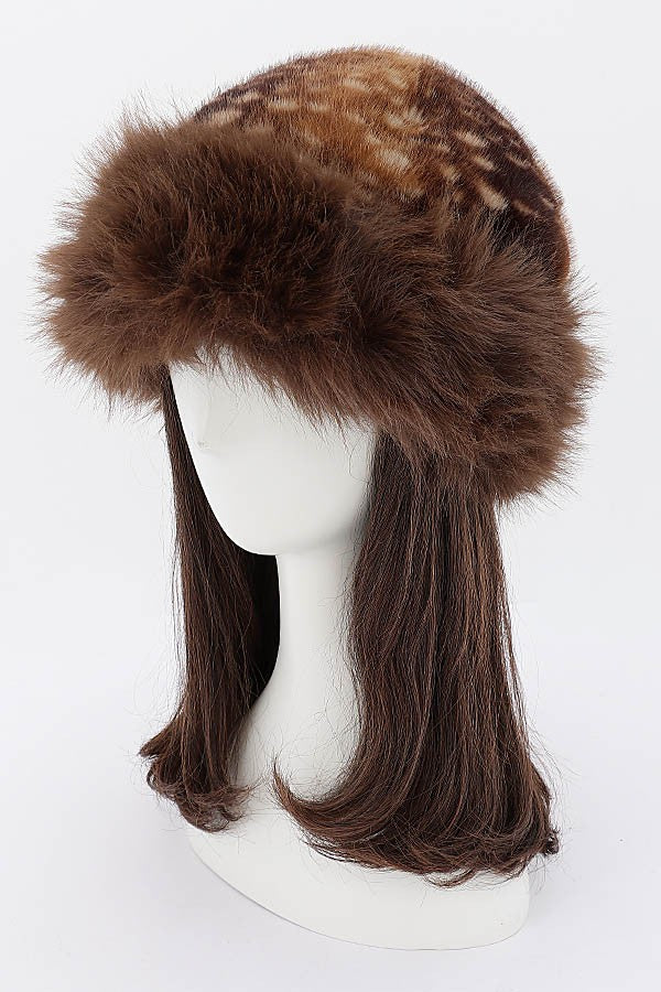 Faux Fur Trim Bucket Hat