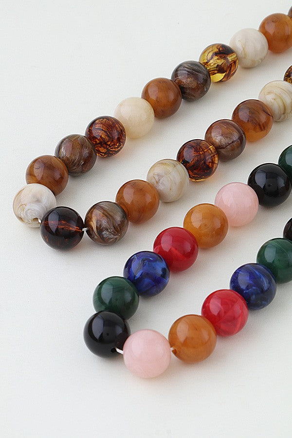 Ball Bead Strand Necklace - 006