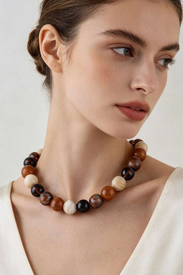 Ball Bead Strand Necklace - 006