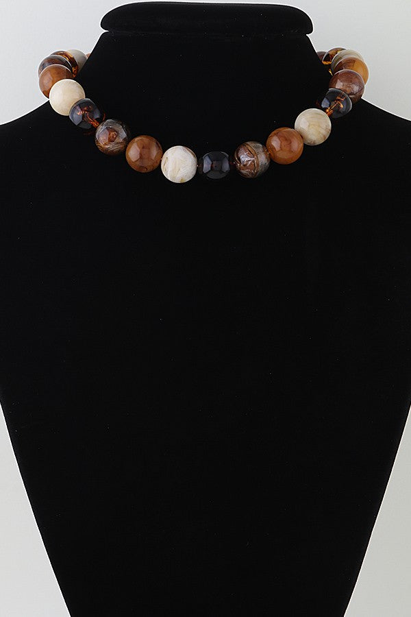 Ball Bead Strand Necklace - 006
