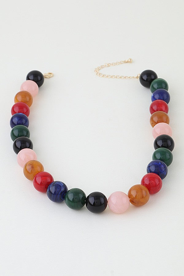 Ball Bead Strand Necklace - 006