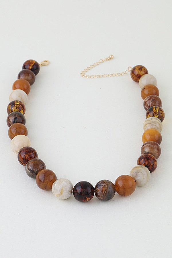 Ball Bead Strand Necklace - 006