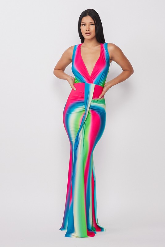 AnyTime Tie Dye Maxi Dress - HOEA31360