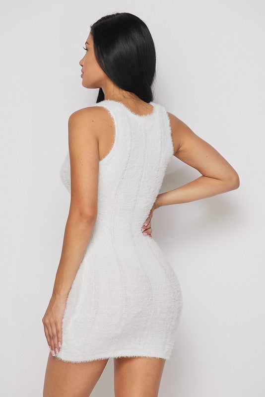 knit dress | white knit dress