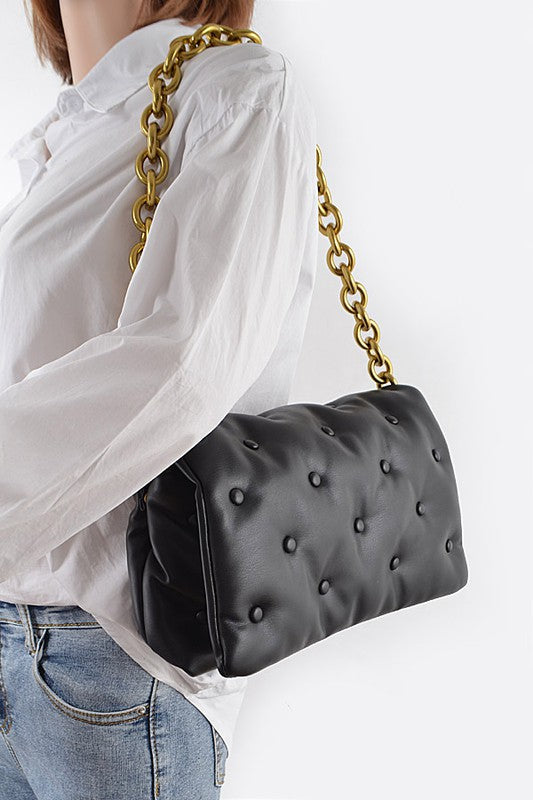 faux leather clutch