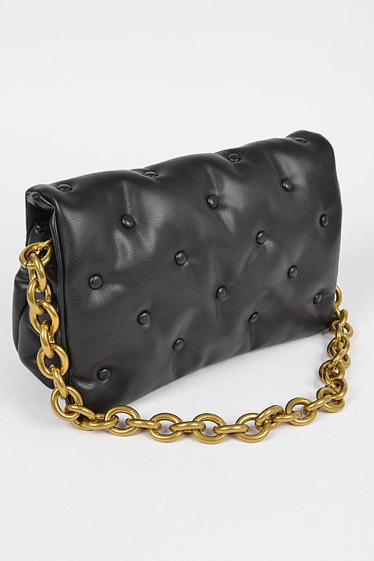 faux leather clutch