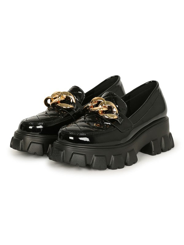 patent loafers womens