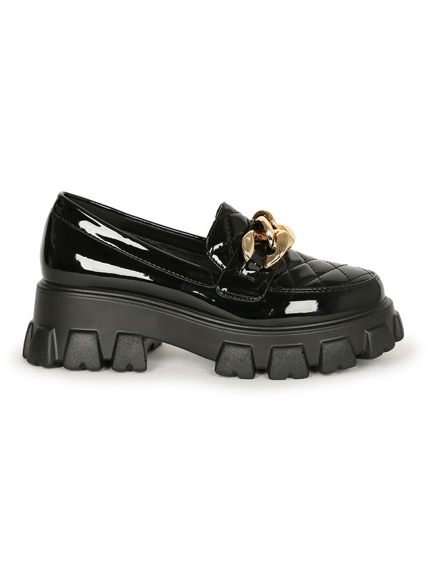 patent loafers womens