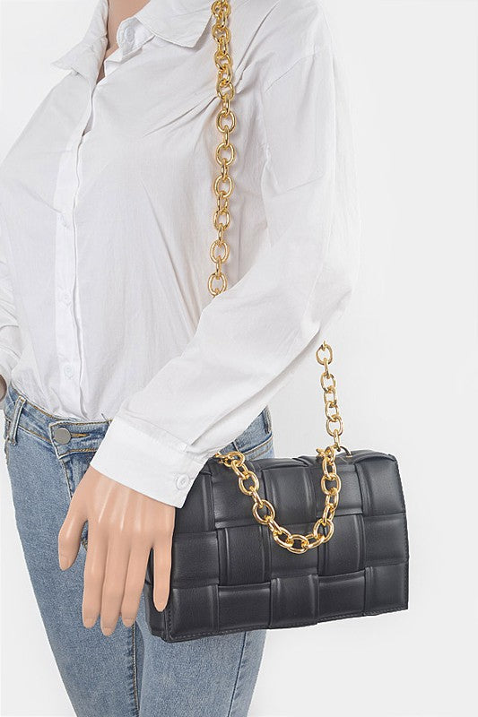 Didi Braided Chain Flap Bag