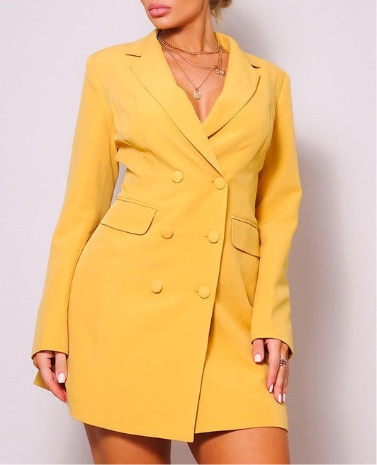 JOJO Blazer dress LARGE / MUSTARD JOJO Blazer dress LARGE / MUSTARD