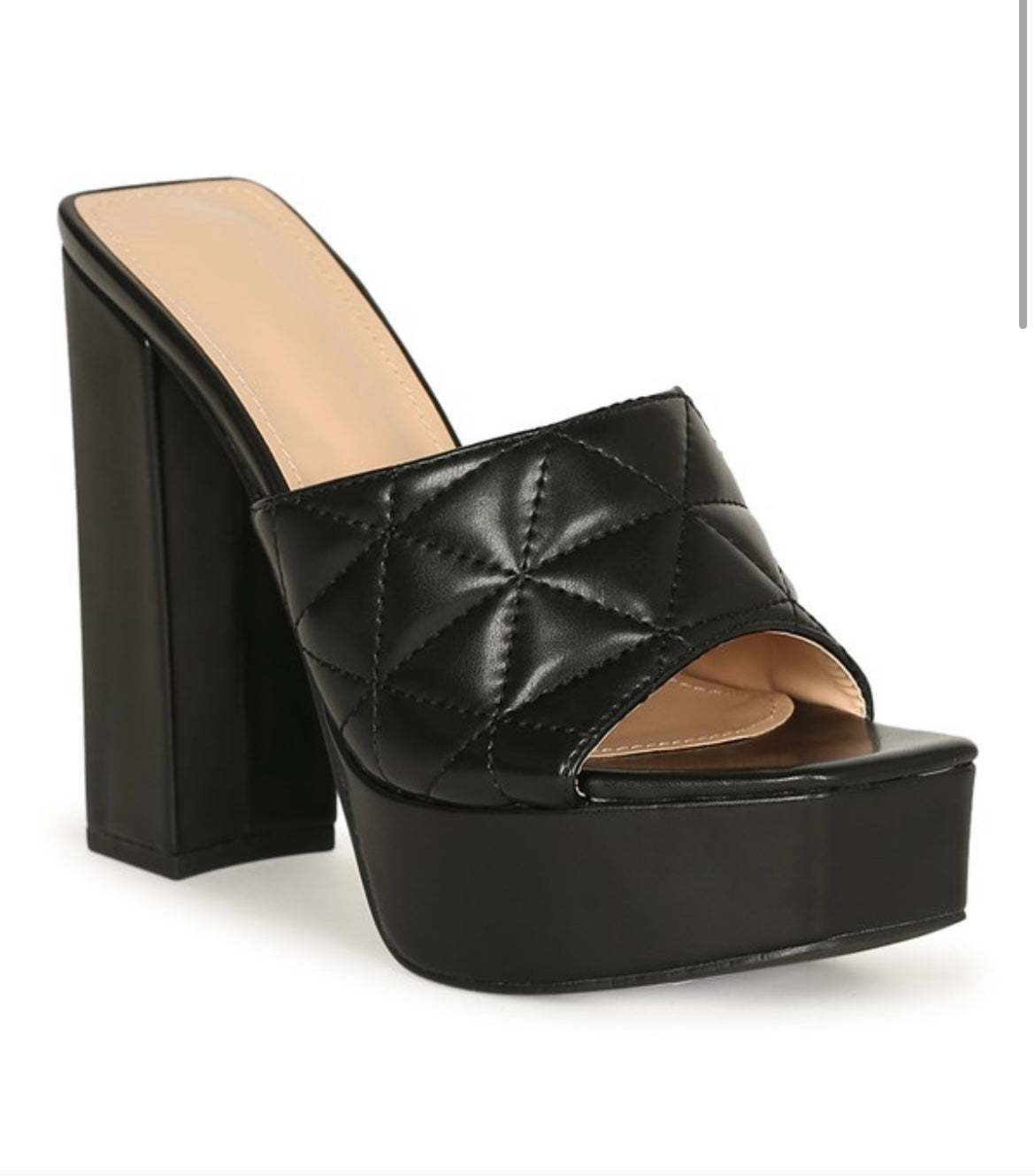 black high heels platform